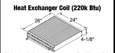 Central Boiler Parts Heat Exchanger Coil (220k Btu) #111