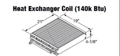 Central Boiler Parts Heat Exchanger Coil (140k Btu) #108