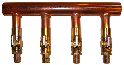 11/2" Copper Manifold 3/4" Pex Uponor ProPEX (With or W/O Valve) 2 Loop-12 Loop