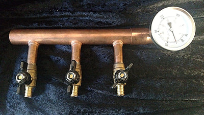 Copper Manifold Combo Tempature Gauge Kit