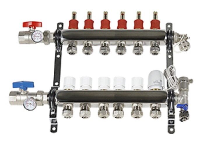 Central Boiler Stainless Steel  6 Loop set Manifolds #2900556