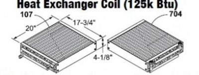 Central Boiler Parts Heat Exchanger Coil (125k Btu) #107