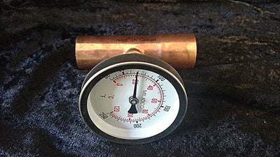 Copper Manifold Combo Tempature Gauge Kit