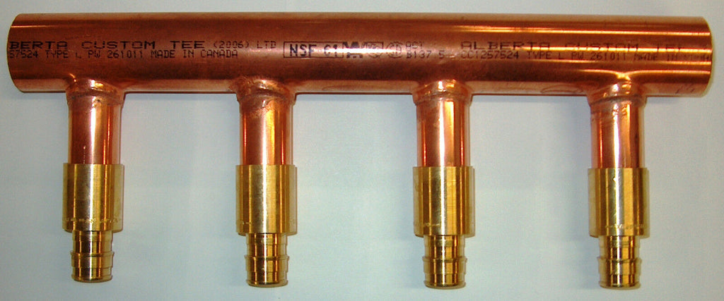 1" Copper Manifold 3/4" Uponor ProPEX (With & Without Valve) 2 Loops-12 Loops