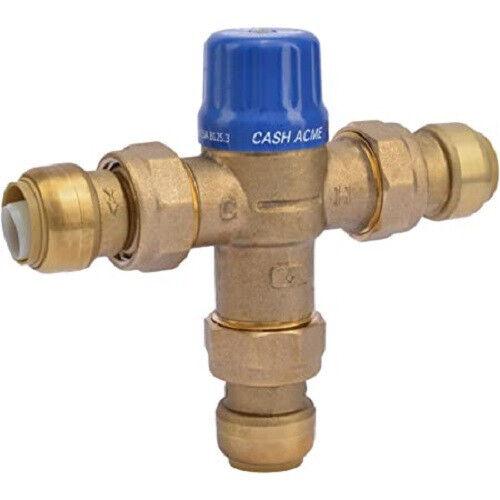 3/4" Thermostatic Mixing Valve with Sharkbite Connection For Outdoor Wood Boiler
