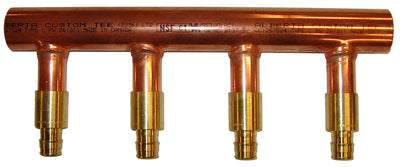 2" Copper Manifold 5/8" Pex Uponor ProPEX (With or Without Ball Valves) 2 Loops-12 Loops