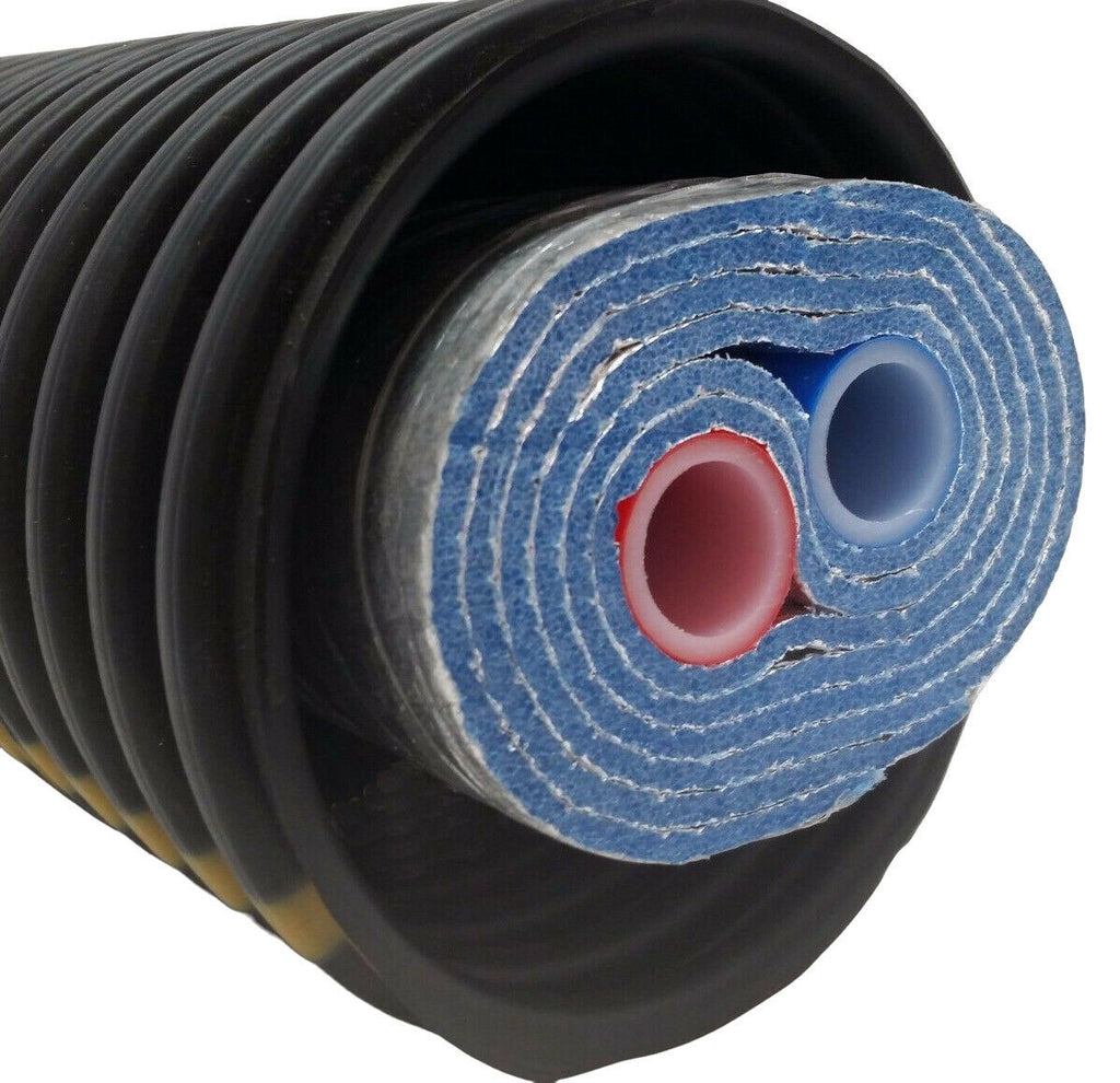 Outdoor Wood Boiler Five Wrap Insulated 1" Oxygen Barrier Pex Tubing-Pipe