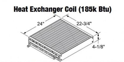 Central Boiler Parts Heat Exchanger Coil (185k Btu) #110