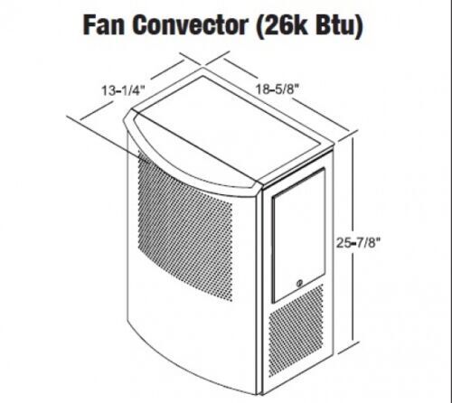 Central Boiler Fan-Forced Convector Heater (26k Btu) #1971