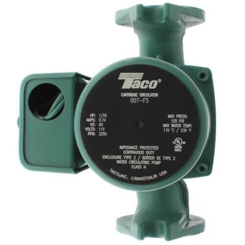 New Taco 007-F5 Comfort Solutions 1/25 HP Cast Iron Circulator Pump "New IN Box"