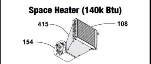 Central Boiler (COMPLETE) Space Heater Cabnet (140k Btu)