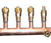 1 1/2" Copper Manifold 5/8" Compresson Pex-AL-Pex (With & W/O Ball Valves) 2 Loops-12 Loops